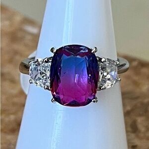 BP Retro RBP2121 Endless Horizons Purple BiColor Alexandrite on Rhodium Ring